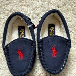 Ralph Lauren Kids' Slippers in Navy and Red